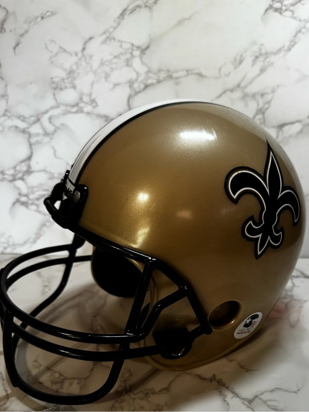New Orleans Saints Gold & Black Helmet and Apparel Fan Set